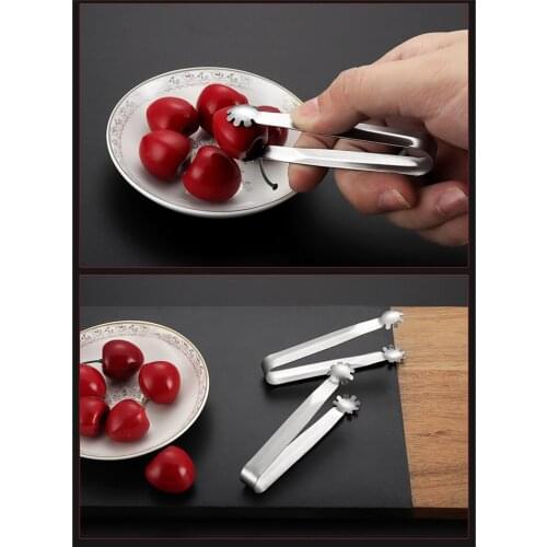 Justdolife Mini Ice Tongs Universal Portable Stainless Steel Sugar Tongs Tea Tongs Small Food Tongs Ice Cube Clip Kitchen Tool