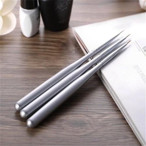 3pcs/set Professional Nail Liner Brush Drawing Painting Acrylic Nail Art Brush Set for UV Gel Builder Nal Brushes for brush