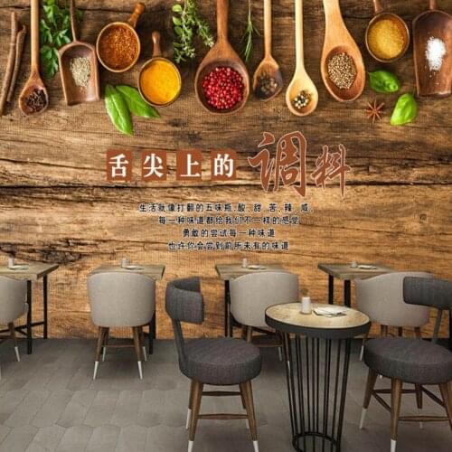 Custom mural 3D Stereo Barbecue Hot Pot Restaurant custom Mural kitchen wallpaper Home Decoration