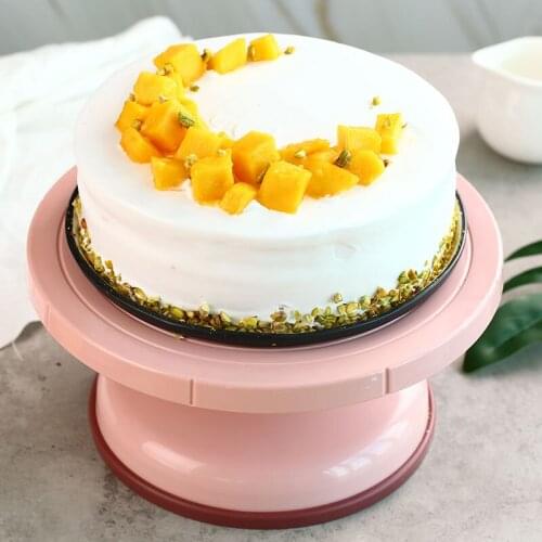 Anti-Skid Round Plastic Cake Turntable Rotating Baking Dough Cake Decorating Cream Cakes Stand Rotary Table DIY Bakeware Tools