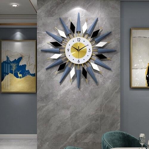 Nordic Minimalist Creative Living Room Wall Clock Home Decoration Iron Wall Clock