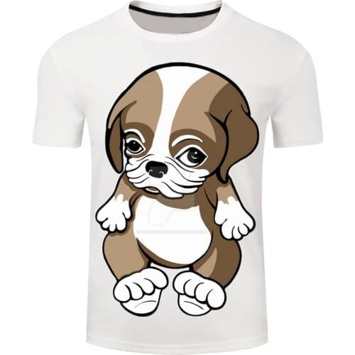 New 2021 3D Printed White Dog Fashion Kids Boy Girl Unisex T Shirt Summer Casual Men Women Children Cartoon T-Shirt Tops Tees