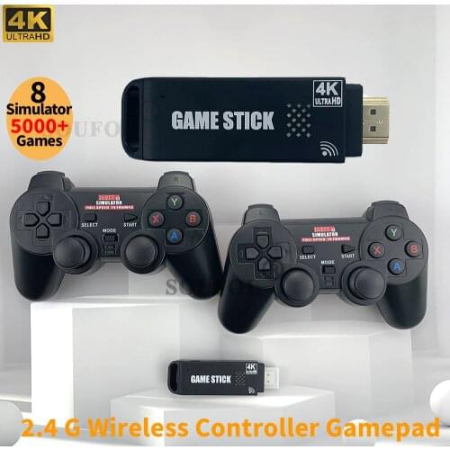 New Video Game Consoles 4K 5000 Games 32GB Dual 2.4G Wireless Retro Mini Classic Gaming Gamepads 16 Bit Controller HD TV Stick