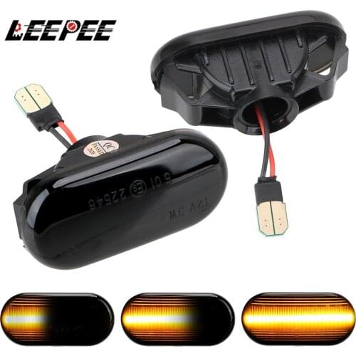 A Pair LED Car Dynamic Side Marker Turn Signal Blinker Light Indicators For Nissan Qashqai Navara Micra 350Z Note Pathfinder