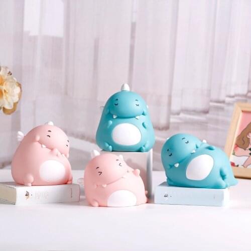Cartoon Cute Dinosaur Money Can Ornament Drop Proof Plastic Storage Tank For Children Students' Holiday Gift Table Decoration