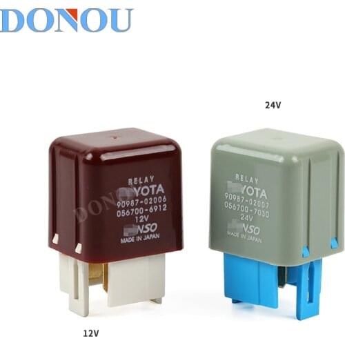 Suitable for Toyota relay locomotive anti-theft device 24V wiper air conditioner 6-way insurance RTT 7121 four-foot 12V 40A