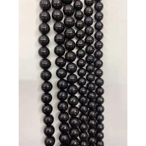 Natural sub-graphite energy stone 4mm-14mm garden beads fine jewelry crystal length 38 cm