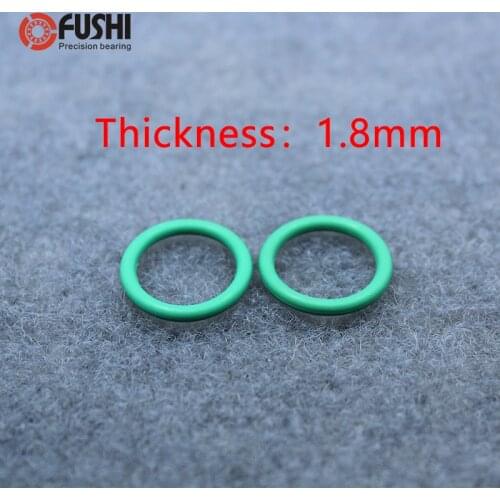 CS1.8mm FKM Rubber O RING ID 1.8/2/2.5/2.8/3.15/3.55/3.75/4/4.5/4.87*1.8 mm 100PCS O-Ring Fluorine Gasket Oil seal Green