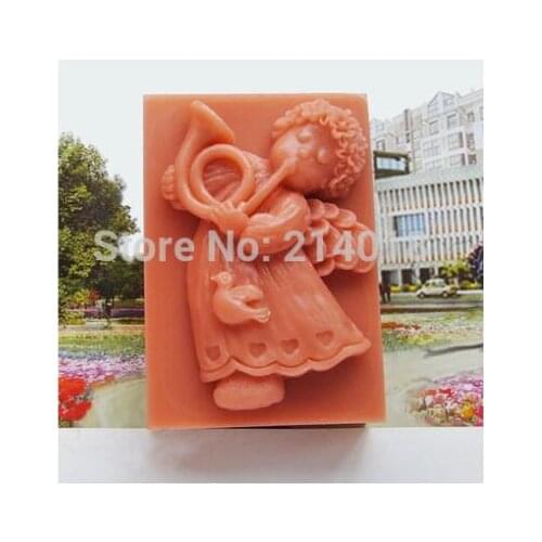 DIY Hot Trumpeter shape handmade soap mold candle molds silicon mould Chocolate Candy Moulds Form of Cake