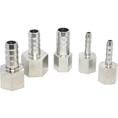 6mm 10mm 12mm Hose Barb Tail 1/4" 1/2"Inch BSP Female Thread Connector Joint Pipe Fitting SS 304 Stainless Steel Coupler Adapter