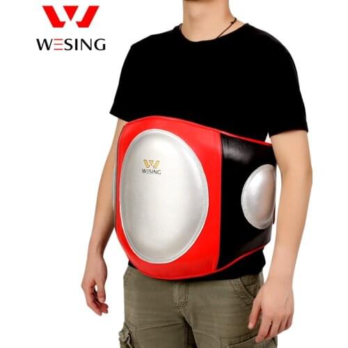 Wesing Muay Thai Waist Guard body Protector Belly Pad Boxing Sanda Fighting Waist Target Training Belly