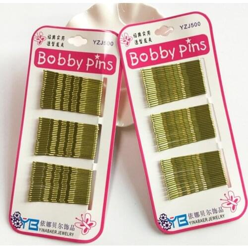 60pcs/lot Gold Hair Pin Clips U-shaped Hairpins Barrette for Salon Hairdressing Curly Wavy Grips Hairstyle Hairpin Hair Clips