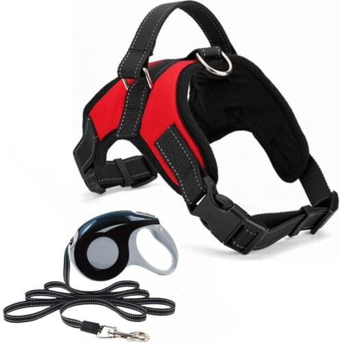 1 Set Dog Leash Pet Harness Collar Adjustable поводок для собак Out Harness Vest Collar Hand Strap For Small Medium Large Dogs