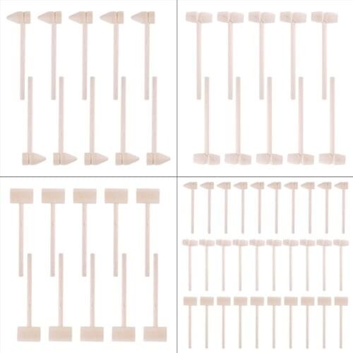 10/30 Pcs Mini Wooden Hammer Kids Toys Crab Lobster Mallet Leather Craft Jewelry Making Home Carving Tool