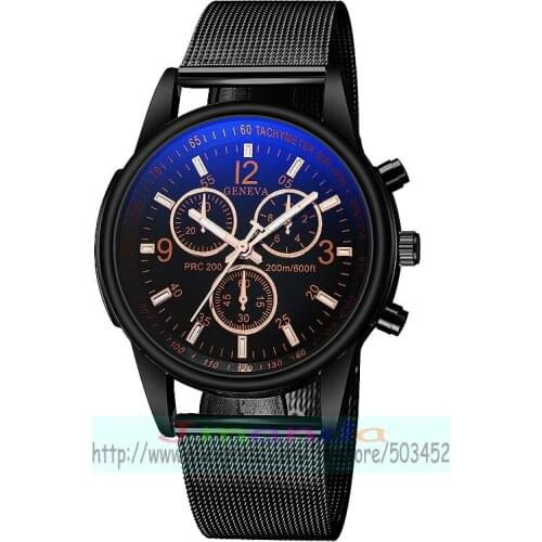100pcs/lot geneva 641 new arrival geneva alloy mesh watch wrap quartz casual wrist watch for men women wholesale clock
