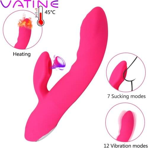 12 Modes Vibration Nipple Sucker 7 Modes Sucking Vacuum Stimulator AV Rabbit Dildo Vibrator Clitoral Sucking Vibrator