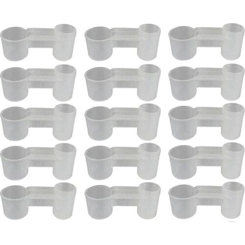15 Pcs Plastic Soda Water Bottle Bird Drinker Feeder Cup Chicken Pigeons Feeder Trough Animal Feeding Accessories