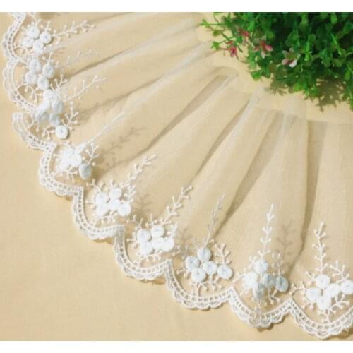 2yard 16.5cm Water soluble embroidery mesh lace fabric accessories lace dress skirt curtain decoration accessories