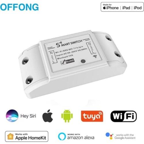 4/5PCS Tuya Smart Home Wireless Smart Light Switch 10A Wifi Light Timer Switch Automation Module Relay Work With Alexa Google