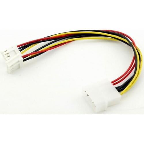 5pcs 4 Pin Molex to Dual 4 Pin Floppy PC Power Y Splitter Adapter Connector Cable for Floppy Drive FDD 20cm