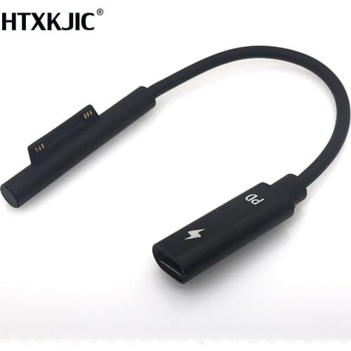 For Microsoft Surface Pro 6 5 4 3 Power Supply Adapter USB Type C Charging Cable Charger Connector DC Plug 15V 3A For Go Book PD