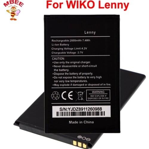 For Wiko Lenny Battery 2000mAh Batterie Bateria High Quality