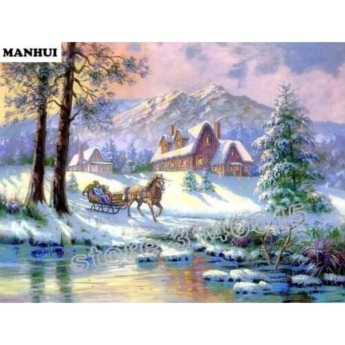 Diy Daimond Painting Christmas picture 5d Square Diamond Mosaic Cross Stitch Kit Diamond Embroidery home decor ABC353