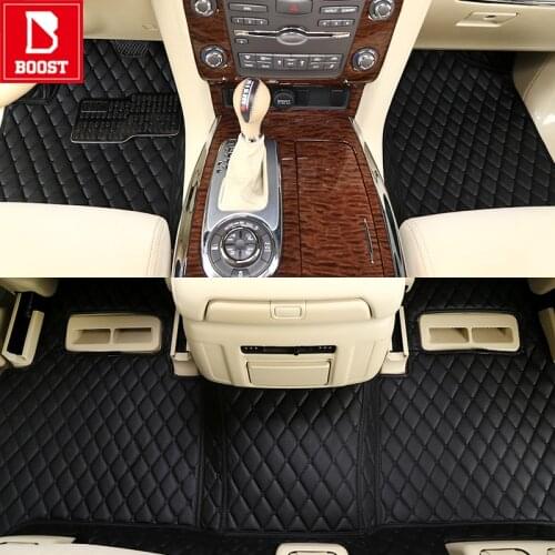 Boost Car Floor Mats For Nissan 370z Dzx GTR NV200 Geniss Livina Paladin Tiida Teana Waterproof Automobile Auto Foot Pads