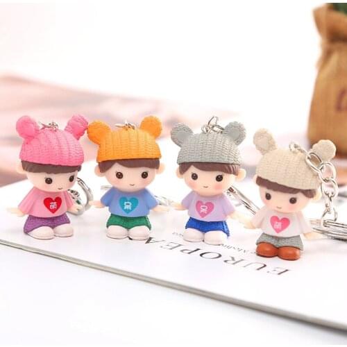 FREE Shipping by FEDEX 100pcs/lot Novelty Plastic Little Kid Key Chains Cute Baby Keychains Baby Keyrings Kids Gifts