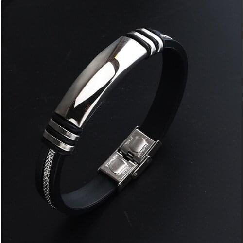 KaiMin 2021 Promotion Multi-layer Leather Stainless Steel Metal Luxury Mens Leather Bracelet Accessories For New Years Gift