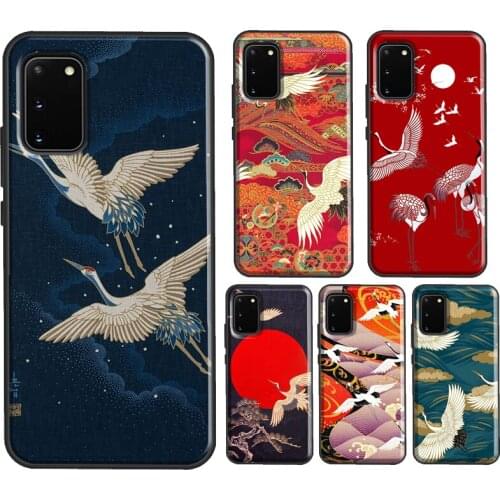 Japanese Cranes Art Fundas For Samsung Galaxy S21 Ultra S20 FE S8 S9 S10 Note 10 Plus 9 Note 20 Ultra Case