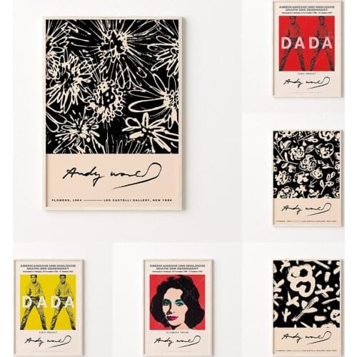 Andy Warhol Art Print, Andy Warhol Poster, Warhol Exhibition Poster, Printable Warhol, Warhol Flowers Print, Vintage Art