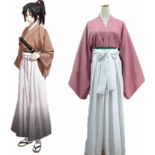 Hakuouki Yukimura Chizuru Kimono Cosplay Costume Yukimura Jiziru Full Set Costumes ( Top + Pants + Belt )