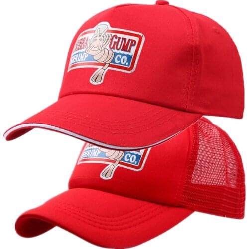 Forrest Bubba Gump Cosplay Costume Red Baseball Cap Adult Unisex Sport Summer Hat Casual