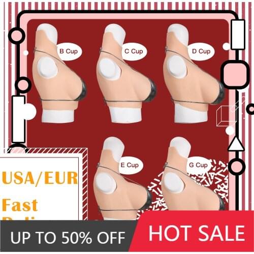 KUMIHO Crossdresser Breast Forms Sexy Cosplay BCDEG Cup For Ladyboy Male to Female Fake Boobs Tits Drag Queen Transgender