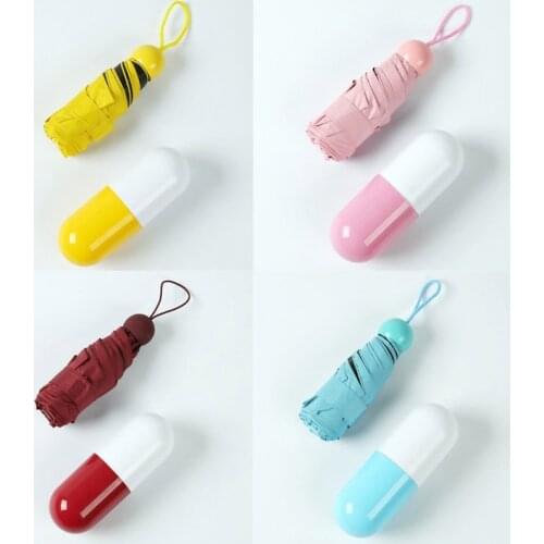Mini Capsule Pocket Parasol Girl UV Proof Waterproof Portable Umbrella Fashion Folding Umbrella Lady