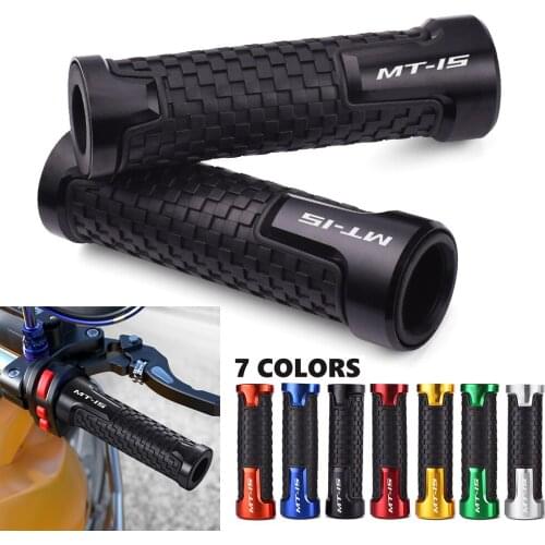 Motorcycle Handlebar Grips CNC Rubber Hand Thruster Grips For Yamaha MT-15 MT15 MT 15 MT125 125 2018 2019 2020 Moto Accessories