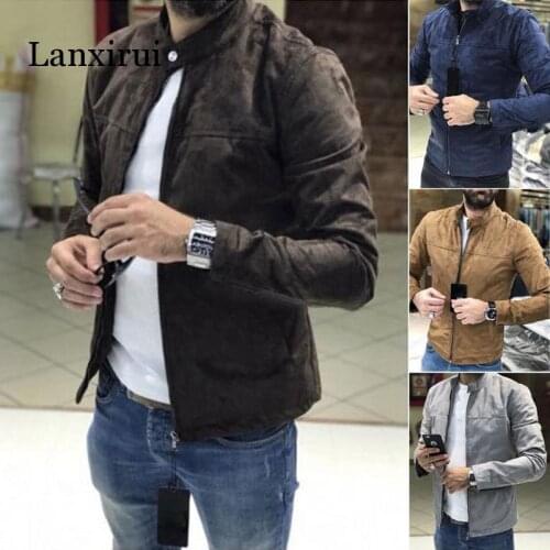 Mens Bomber Jacket Premium Suede Biker Coat Resistant Padded Zip Up Flight Tops