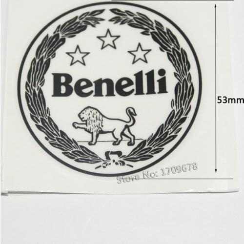 Benelli sticker Round black Color diameter 53mm 2D