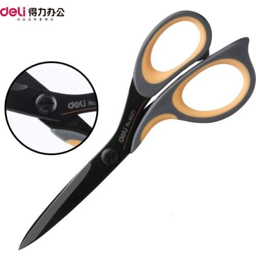 Deli alloy stainless steel large scissors pointed point household multi-functional office tailors manual adult scissors
