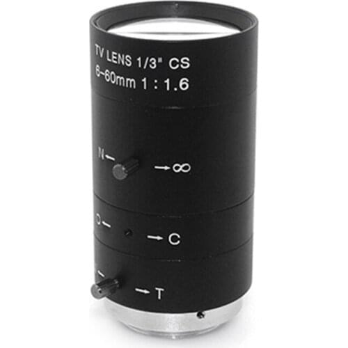 Manual Iris Lens 6-60Mm CS Lens Industrial Lens Camera Lens CCTV LENS Camera Accessories