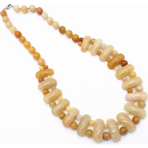 1 Strand 25x10x8mm Wholesale Natural Yellow Aventurine Oblong Pendant Necklace Jewelry Ornaments 16.5inch S272