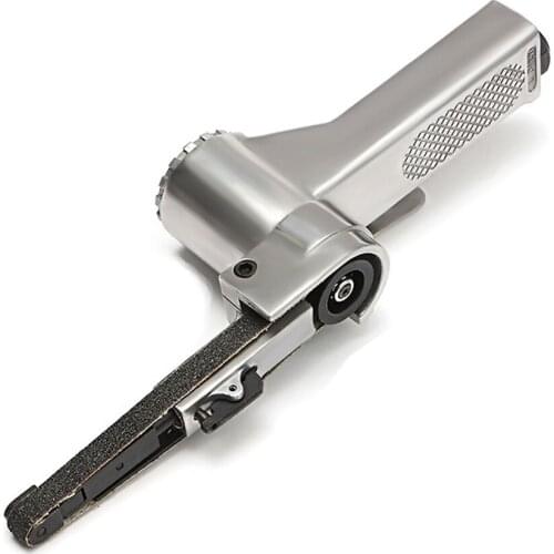 3/8" Air Belt Sander Air Angle Grinding Machine Sanding Pneumatic Tool Set with Sanding Belts for Air Compressor