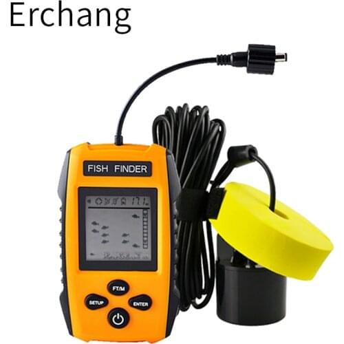 Erchang Portable Sonar Fish Finders TL88E Alarm 100M Sonar LCD Fish Finders Fishing Lure Echo Sounder Carp Fishing Tackle