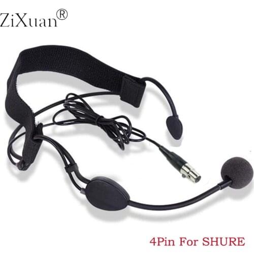 Professional 4Pin Headset Wired Headworn Microphone ME3 For SHURE TA4F Wireless Syste Bodypack Transmitter