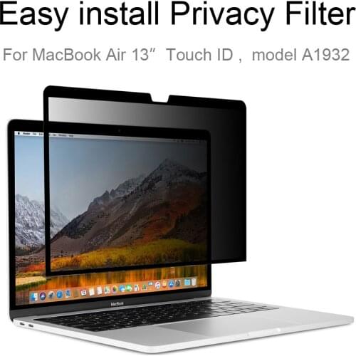 NEW Easy install Privacy Filter Screen Protector film For 2018 2019 New MacBook Air 13.3 inch Retina with Touch ID model A1932
