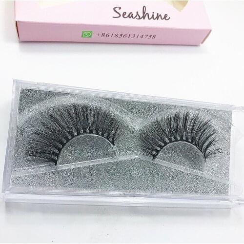6 Pairs Top Quality Mink Lash Handmade Mink Lash fans Glitter Packaging Customized box Fake 3D Mink Lash Free Shipping