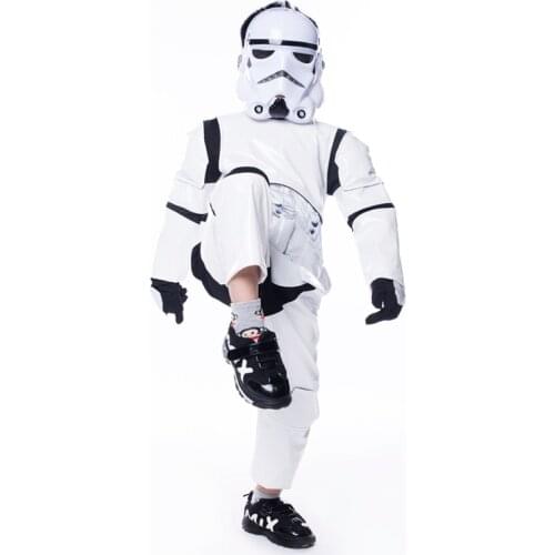 Boy Deluxe Star Wars The Force Awakens Storm Troopers Cosplay Fancy Dress Kids Halloween Carnival Party Costume
