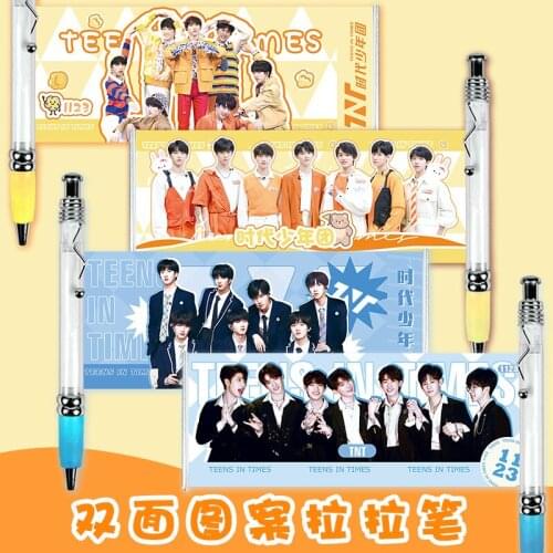TNT Era Youth League Lala Pen Yi Yan Qianxi Song Yaxuan Ma Jiaqi Same Style Black 0.5MM Gel Pen Stationary Supplies Cute Pens