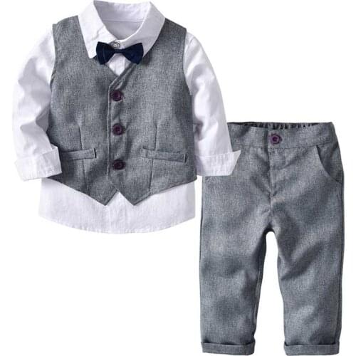 Wedding Boys Suits Set Formal Kids Blazer Toddler Boy Suits Best Design Suit for Boy Costume Baby Boy Outfits Children Clothes